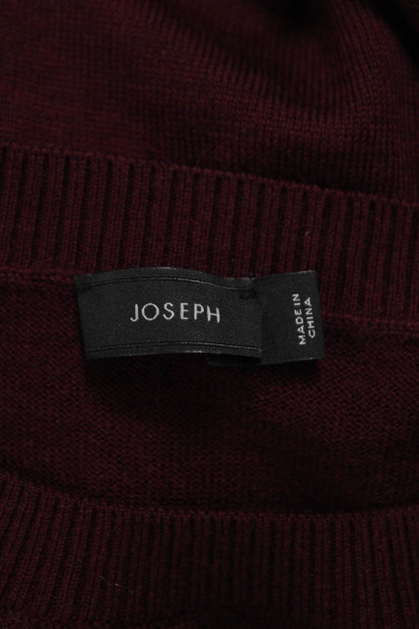 Joseph Womens Merino Wool Red Crew Neck Pullover Long Sleeve Size XS