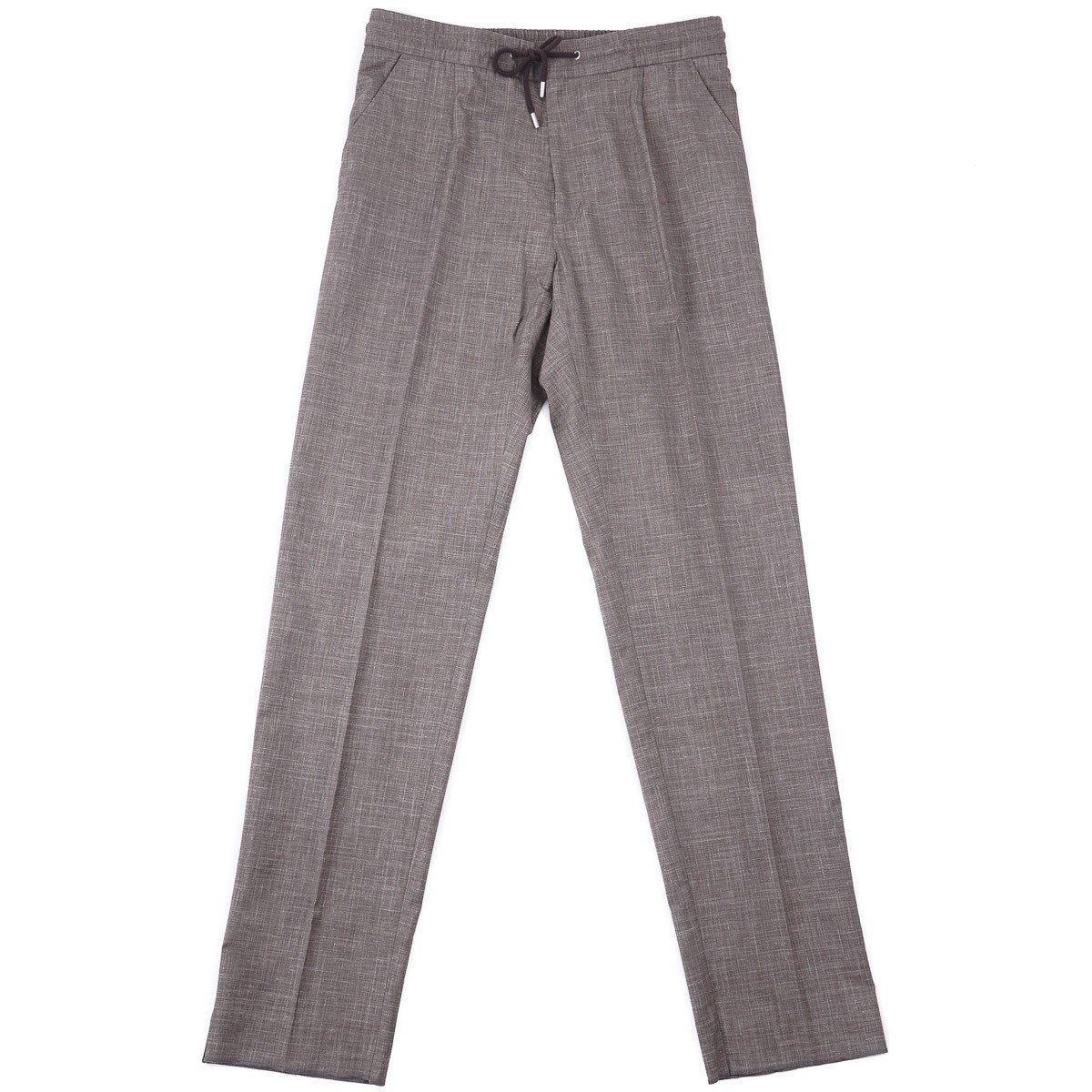 Brett Johnson Gray-Brown Wool-Silk-Linen Drawstring Pants XL 37-38 (Eu 54) NWT