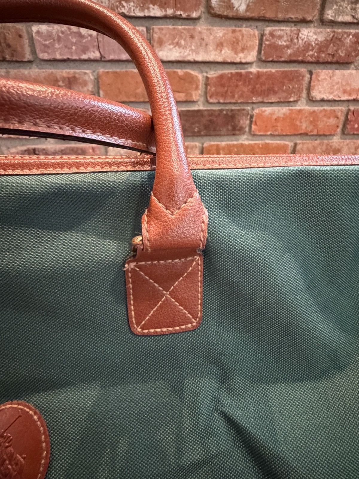Vintage Ralph Lauren Weekender Duffle Bag 80’s-90’s Green Canvas Travel Tote