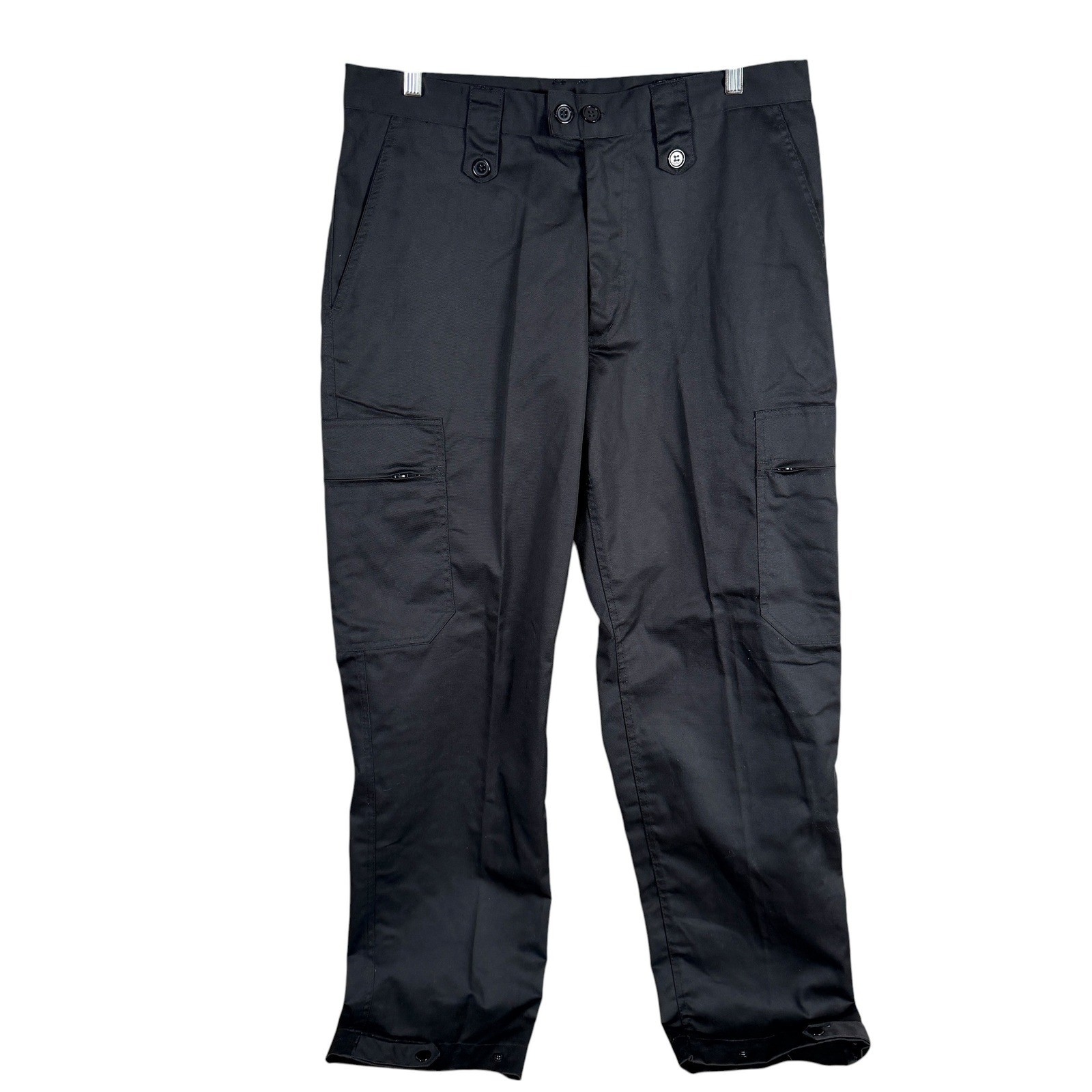 Mil-Tec Security Cargo Pants Mens L Black Tactical Utility Trousers 12066002 NWT