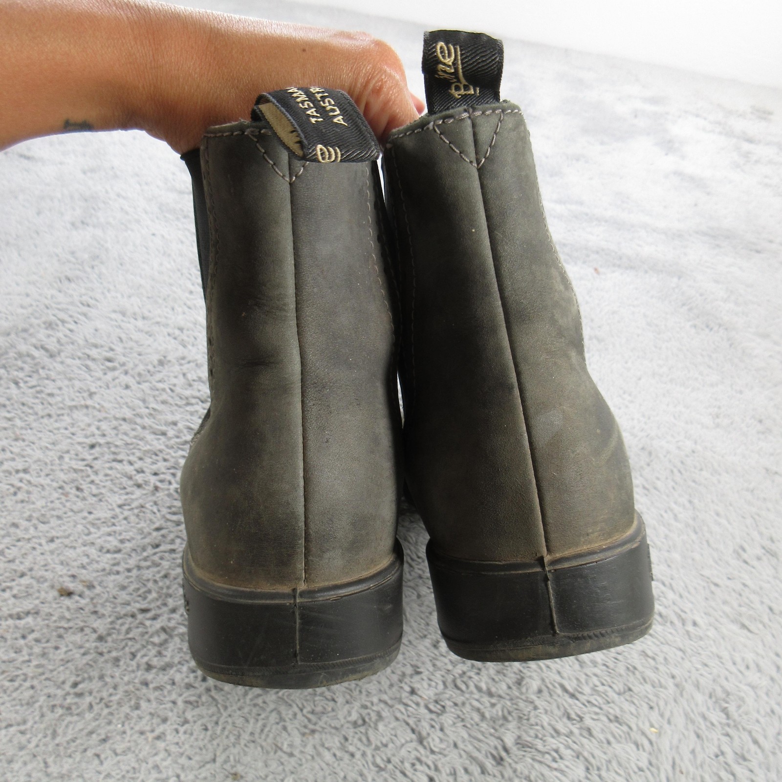 Blundstone Chelsea Boots Mens Size 6 Gray Leather Pull On Ankle Casual Workwear