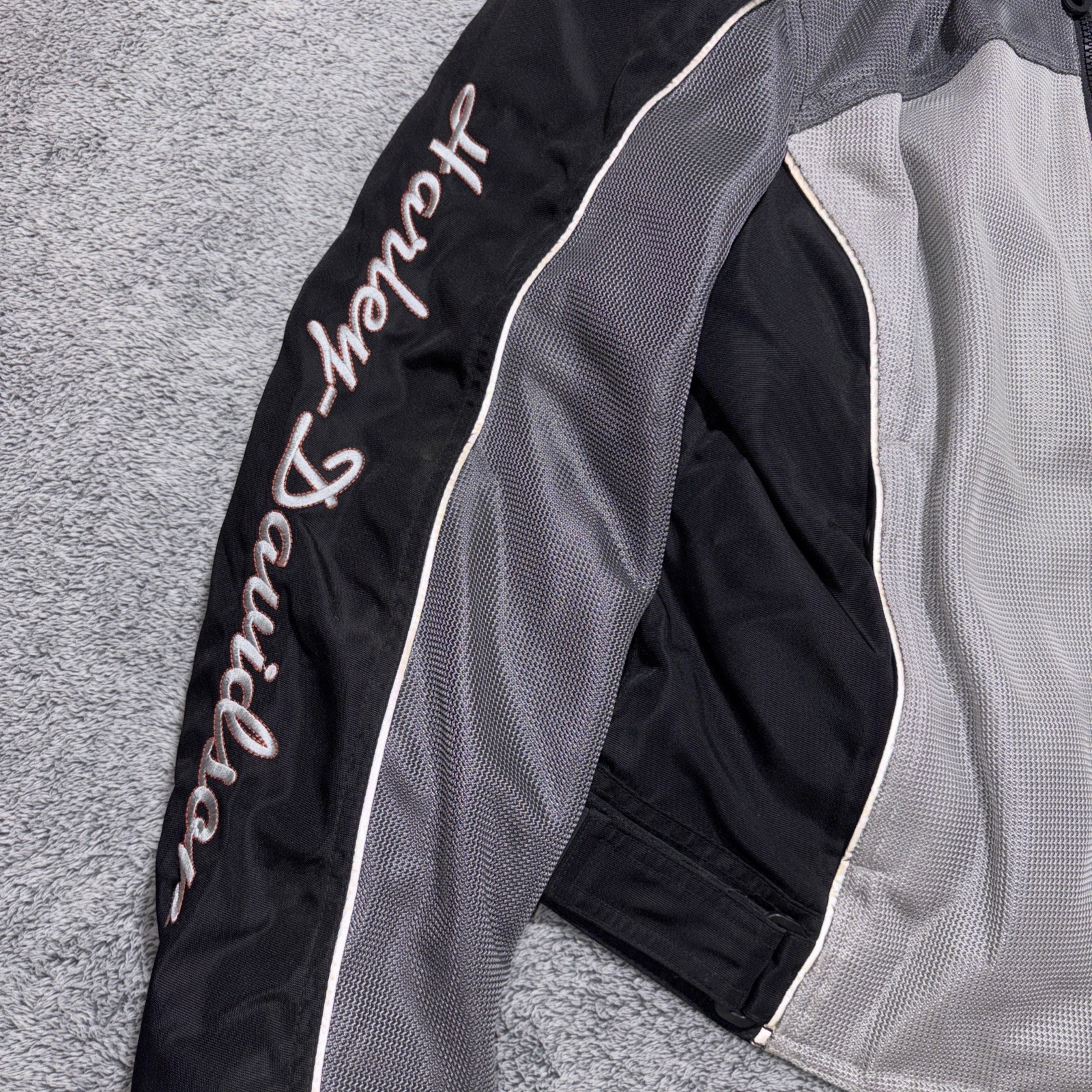 HARLEY-DAVIDSON Riding Jacket w/ Shoulder & Elbow Pads Women’s Sz XL Grey Black