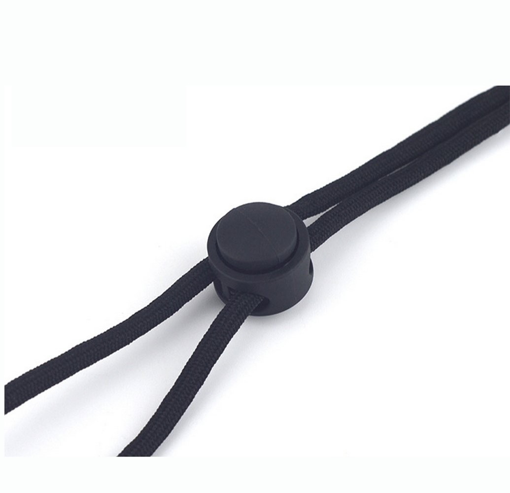 YOUOWO 5 Pack Nylon Lanyards Adjustable length,For USB Flash 5 Pack-black