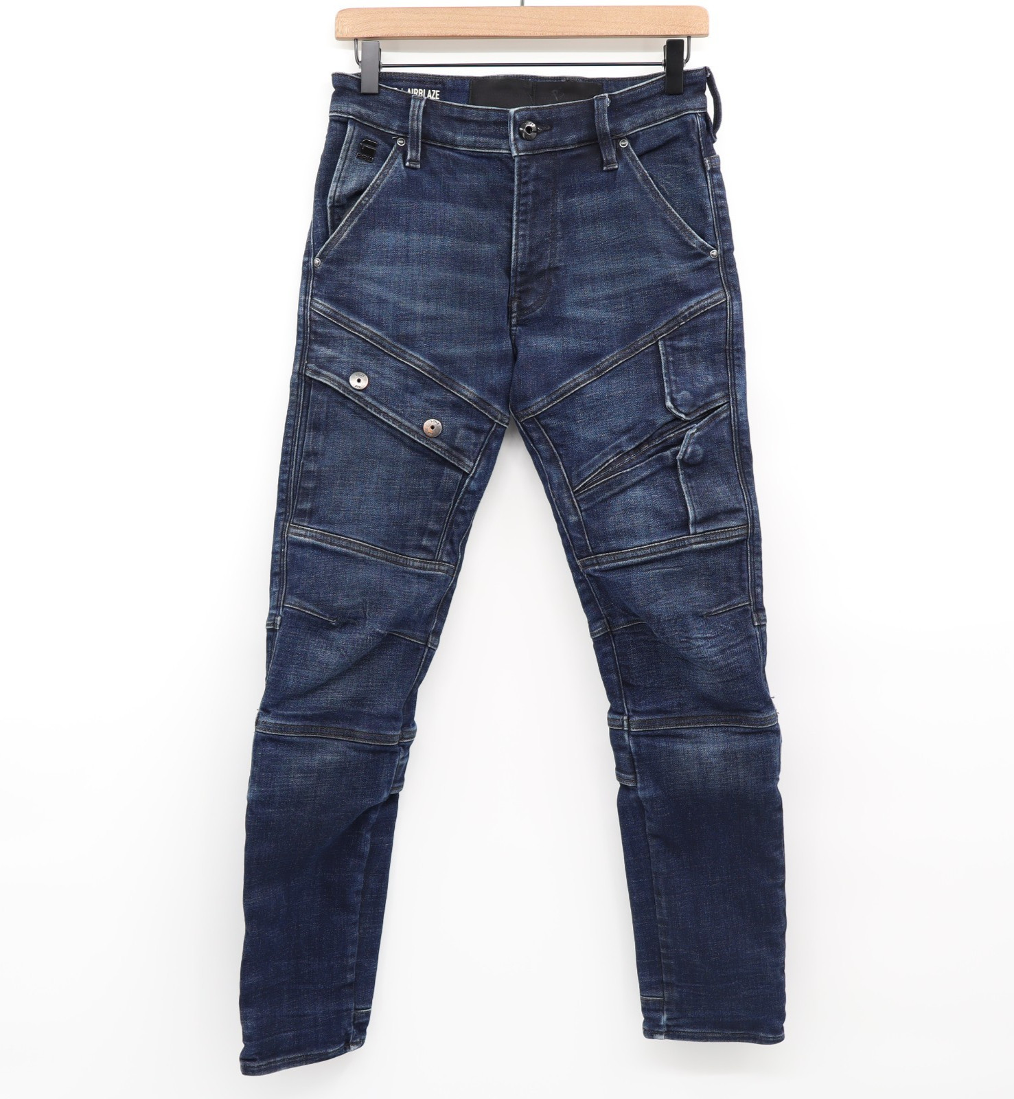 G-Star Raw 27×30 Men’s Airblaze 3D Skinny Jeans Double Knee Dark Navy