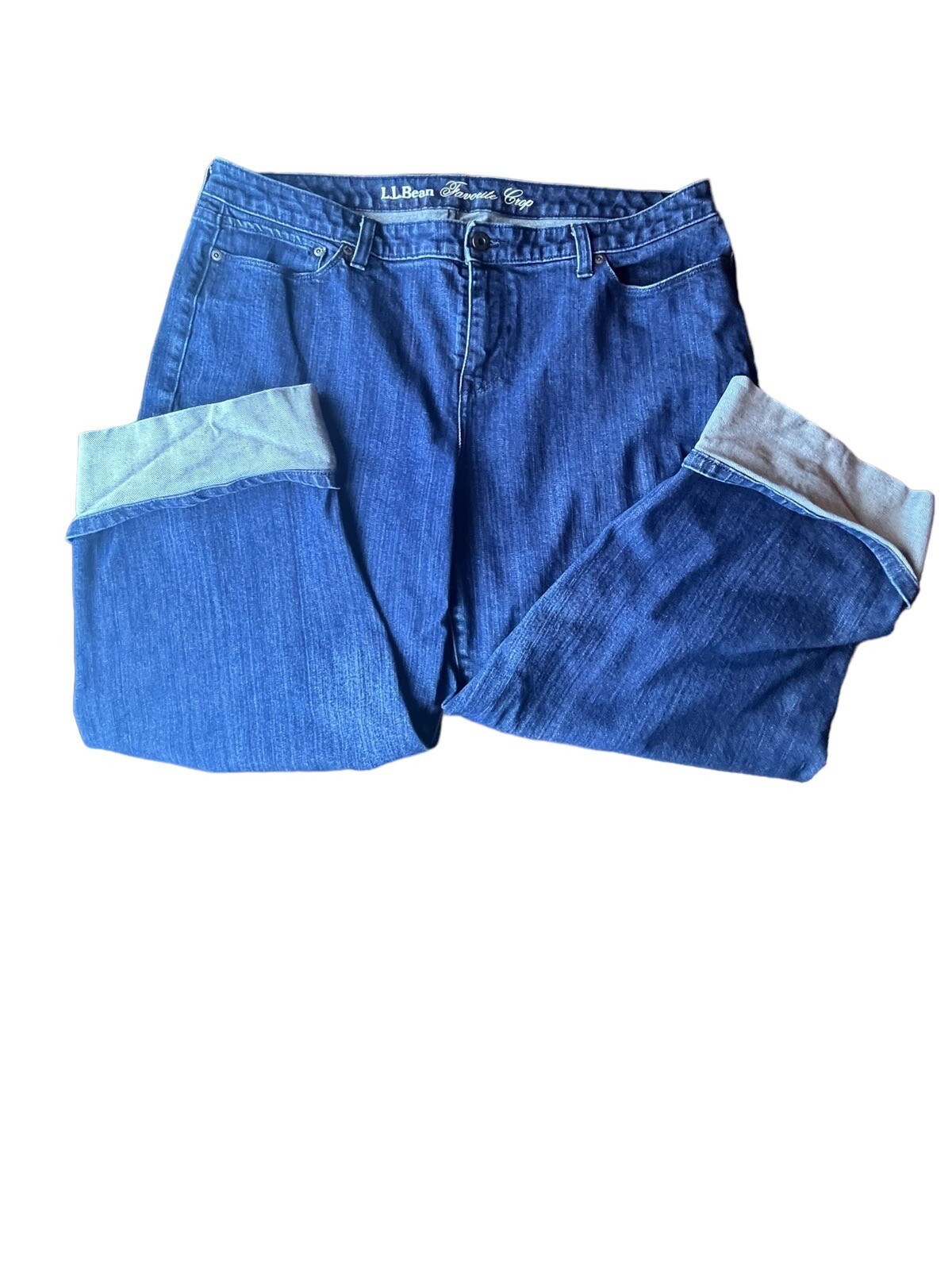 L.L. Bean Favorite Crop Straight Fit Jeans Sz 18 Reg
