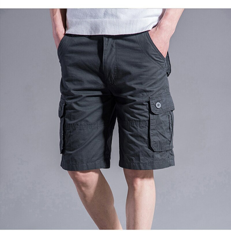 Pantalones Cortos Cargo Para Hombres Moda De Verano Con Bolsillos Transpirables