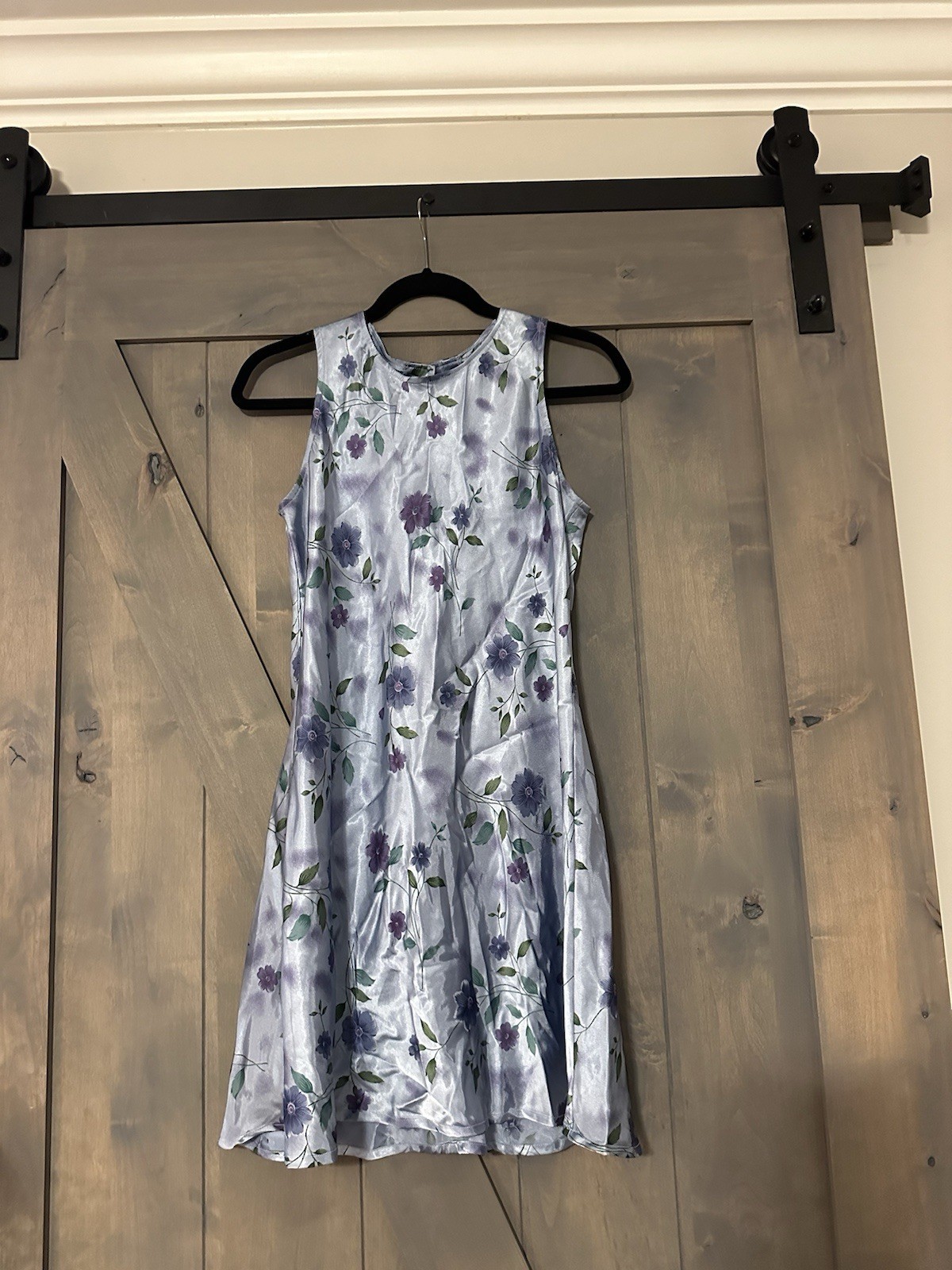 Y2K Vintage Breakin Loose Floral Satin Fairy Dress Juniors 7/8 Whimsigoth Grunge