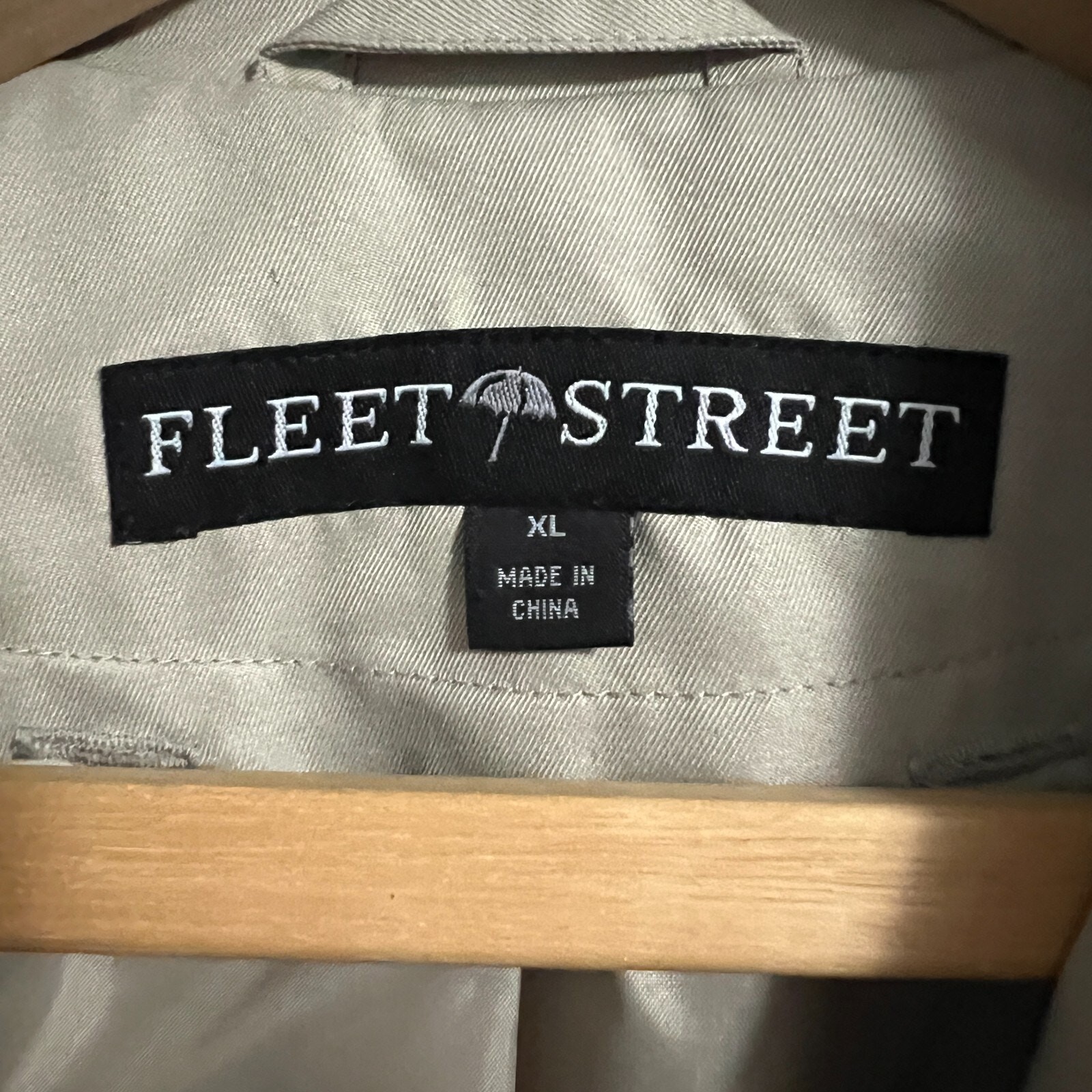 Fleet Street Womens Trench Coat Extra Large Beige Khaki Lightweight Rain Relaxed