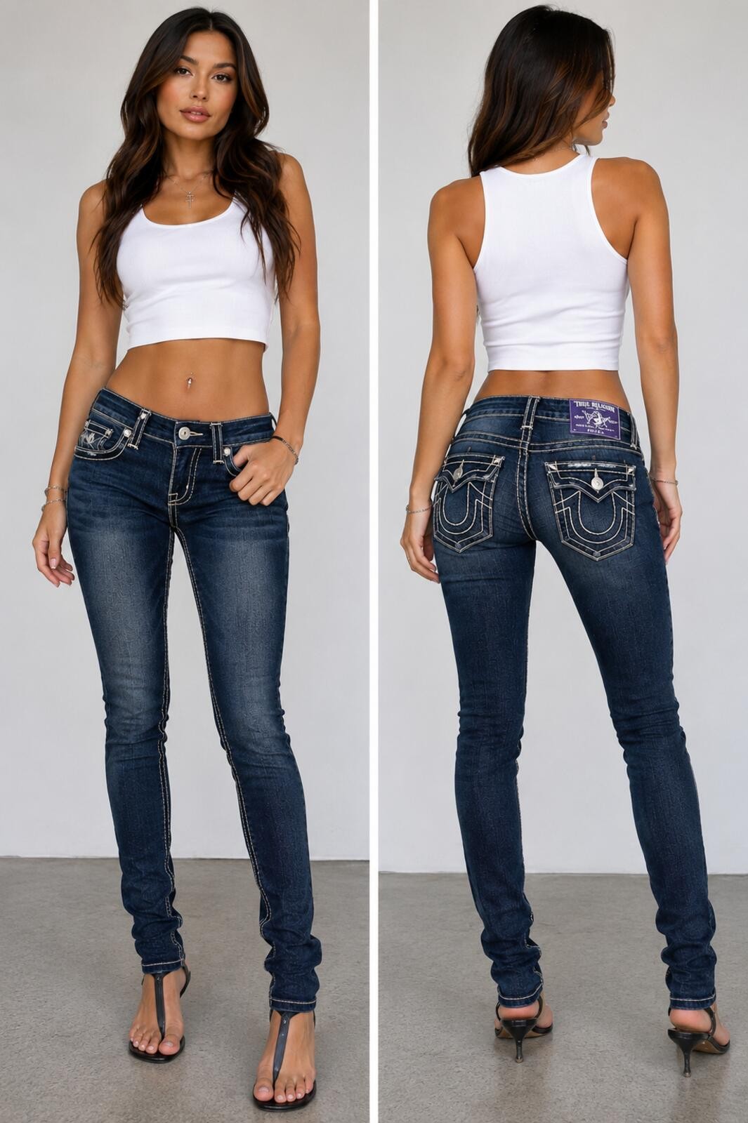True Religion Purple Label World Tour Skinny Flap Jeans Women’s 28