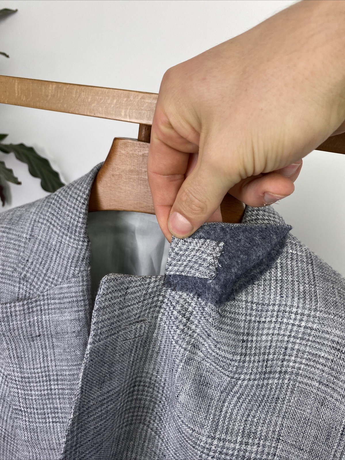 Richard James Savile Row 42R BESPOKE 2023 POW Glen Check Handmade Linen Jacket