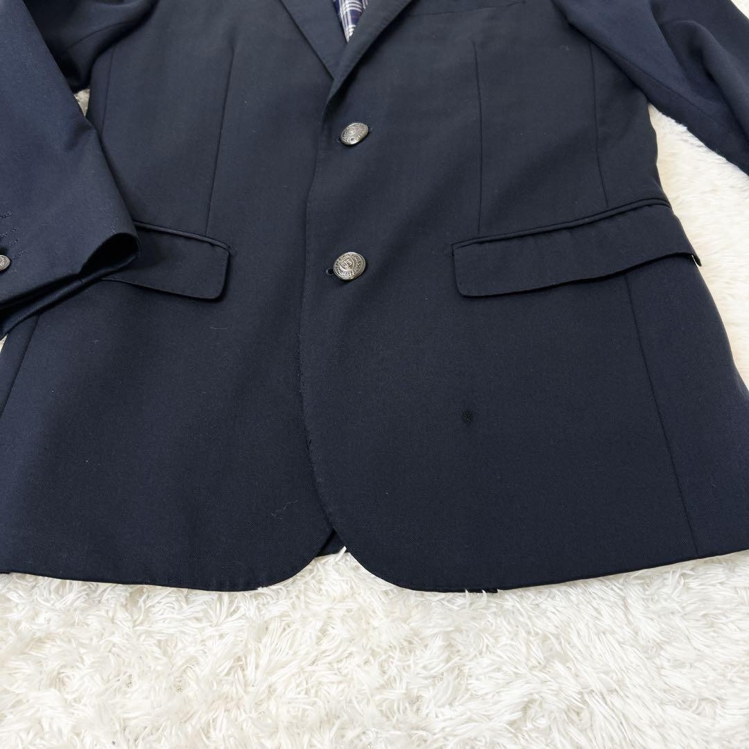 Authentic BLACK LABEL CRESTBRIDGE Wool Blue Tailored Jacket Pre Owned Condition