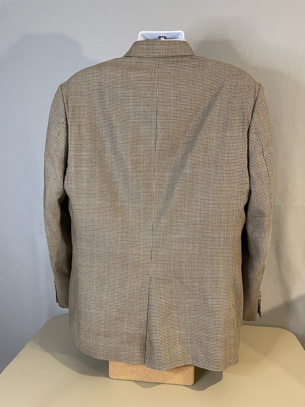 Ralph Lauren Blazer Sport Jacket 40R Beige/Tan hound’s-tooth