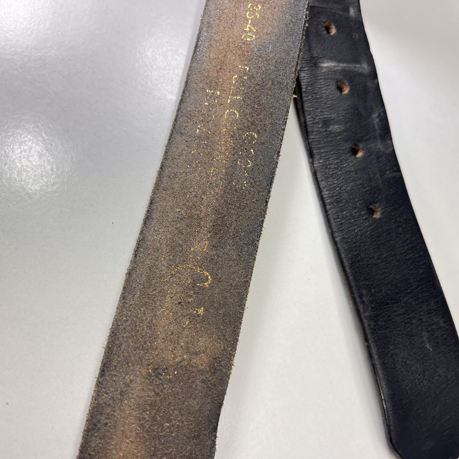 Gelante Black Full Grain Leather Work Belt – Men’s Size 40