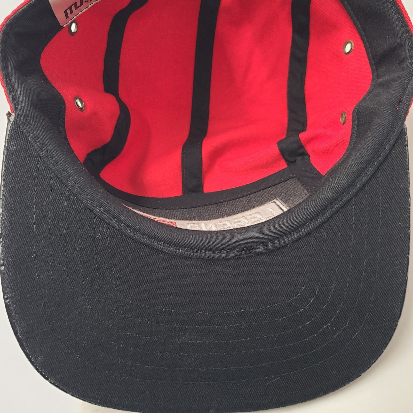5 Panel Hat Strapback Muka Headwear Red Black Legend 23 Faux Crocodile Brim Men