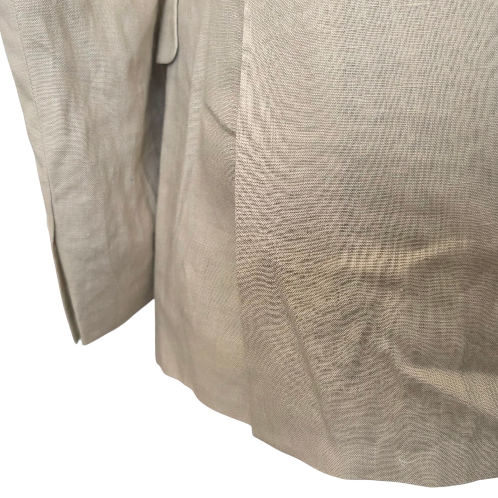 New Calvin Klein Linen Blazer 42r Dual Vent Beige