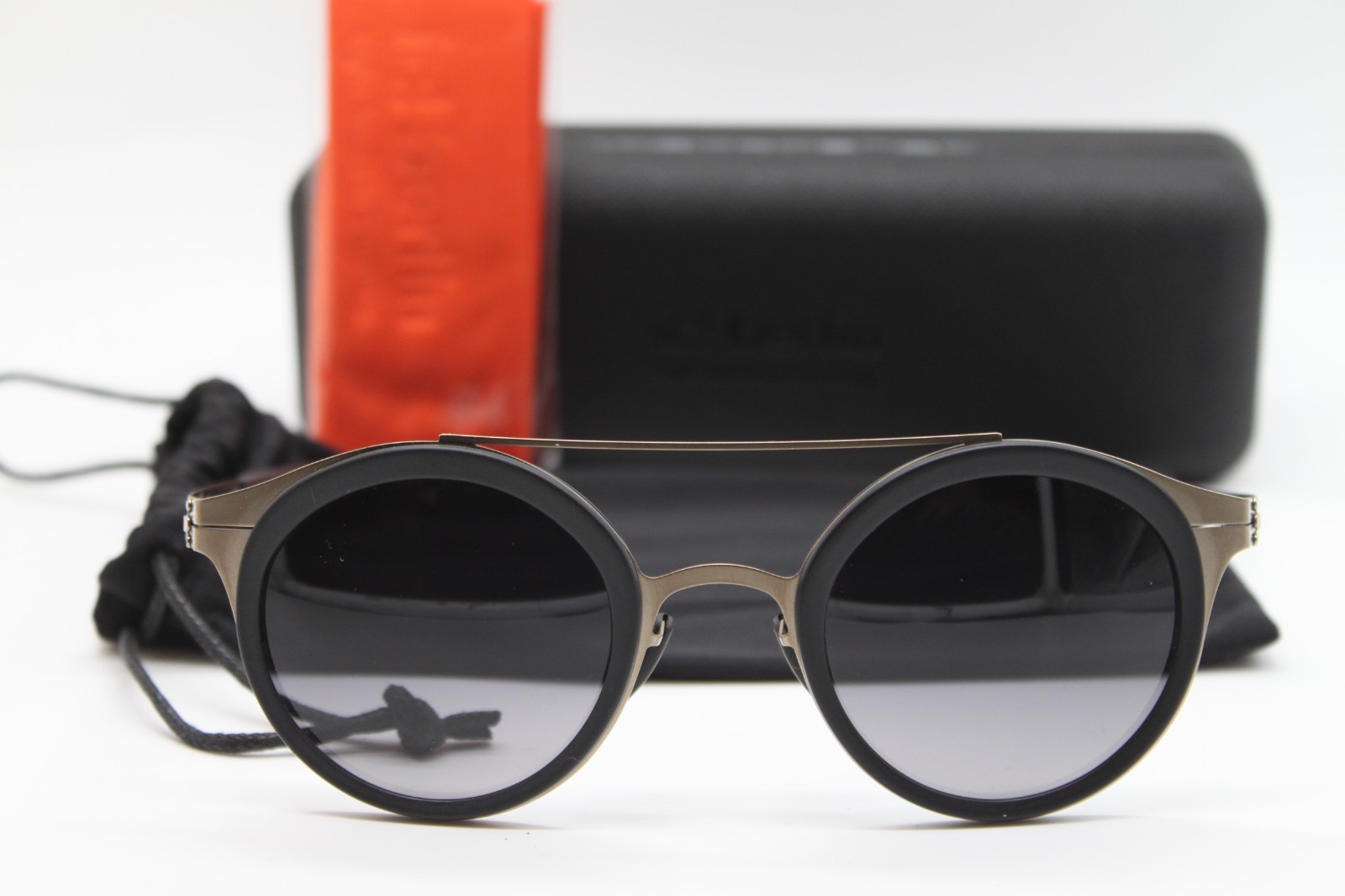 NEW IC! BERLIN MODEL KATHARINA I. BRONZE BLACK AUTHENTIC SUNGLASSES W/CASE 48-26