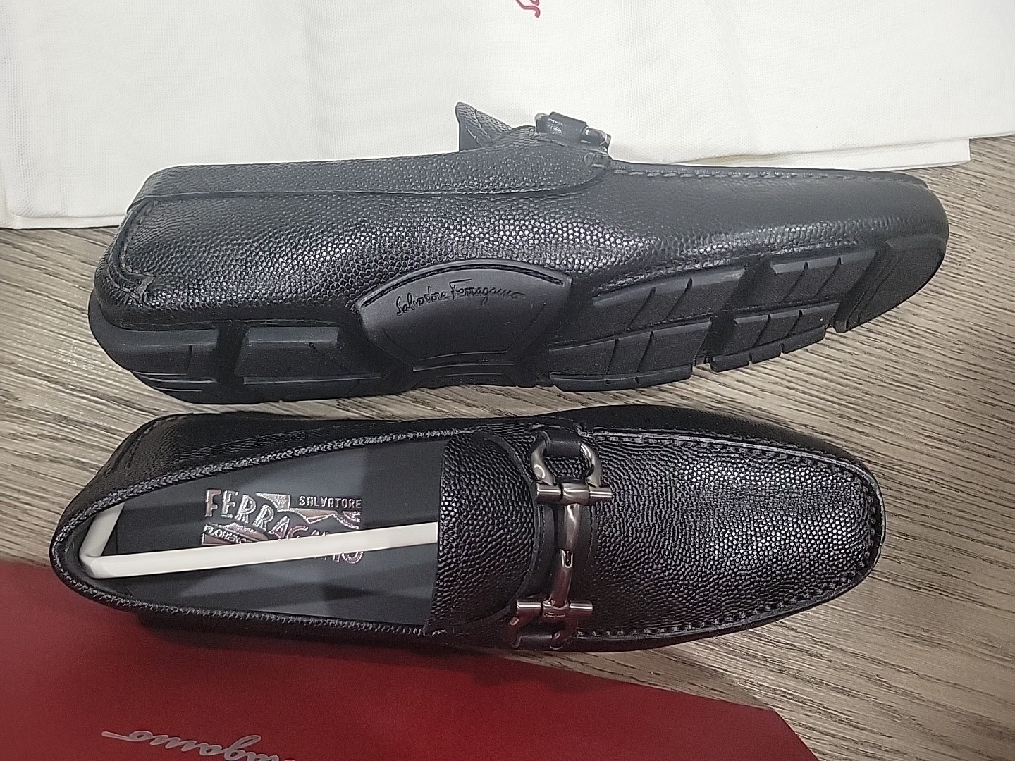 Salvatore Ferragamo Mens Black Parigi Shoes 7 D NEW NIB