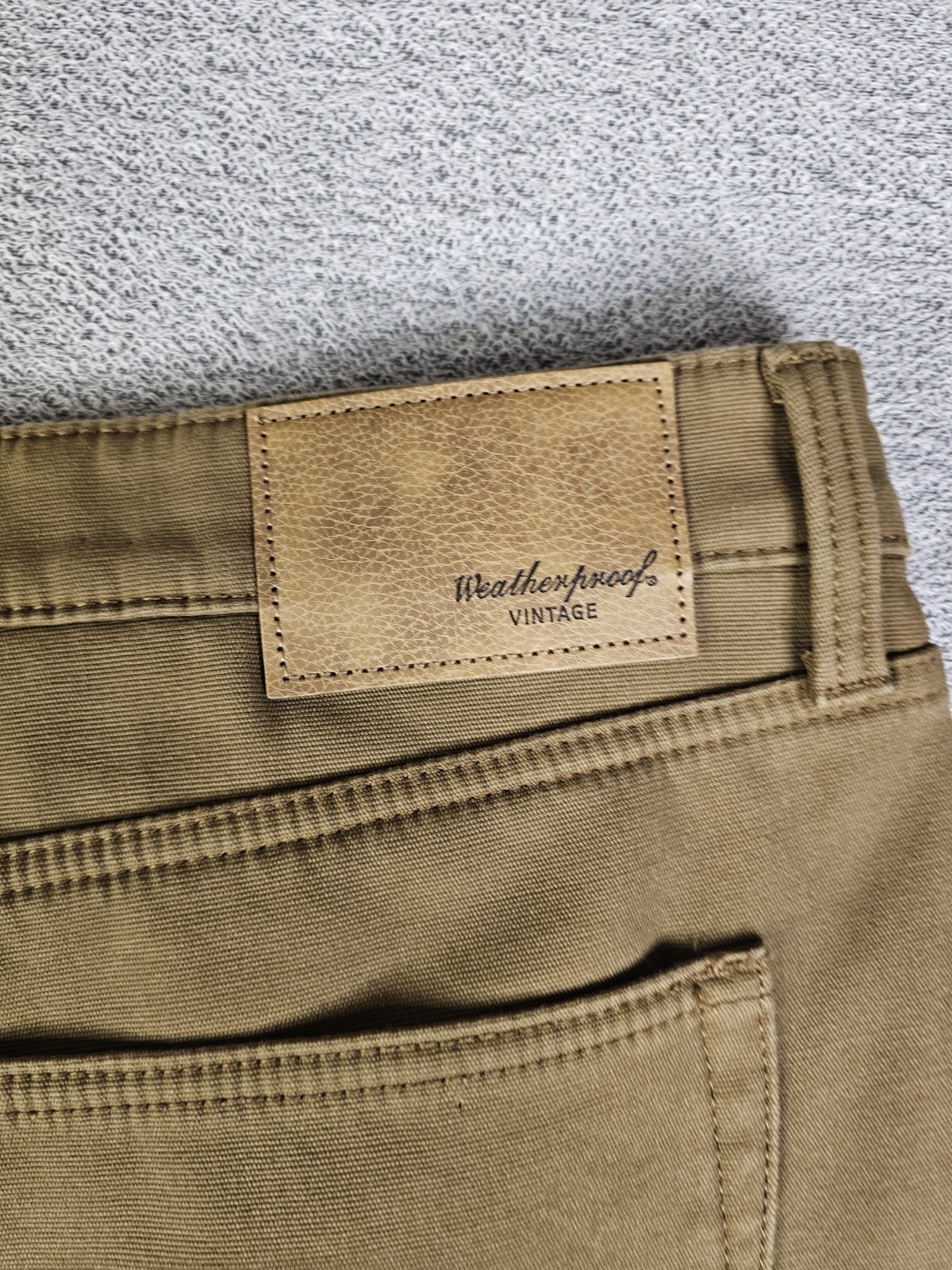Weatherproof Vintage Men’s Fleece Lined Canvas Pants Brown 40×30