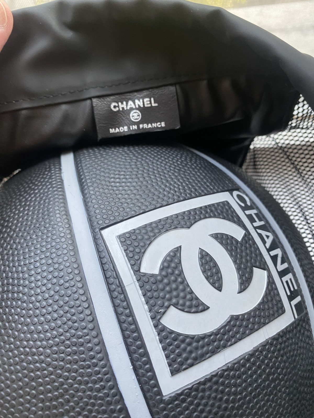 Chanel Basketball With Mesh Carrying Bag