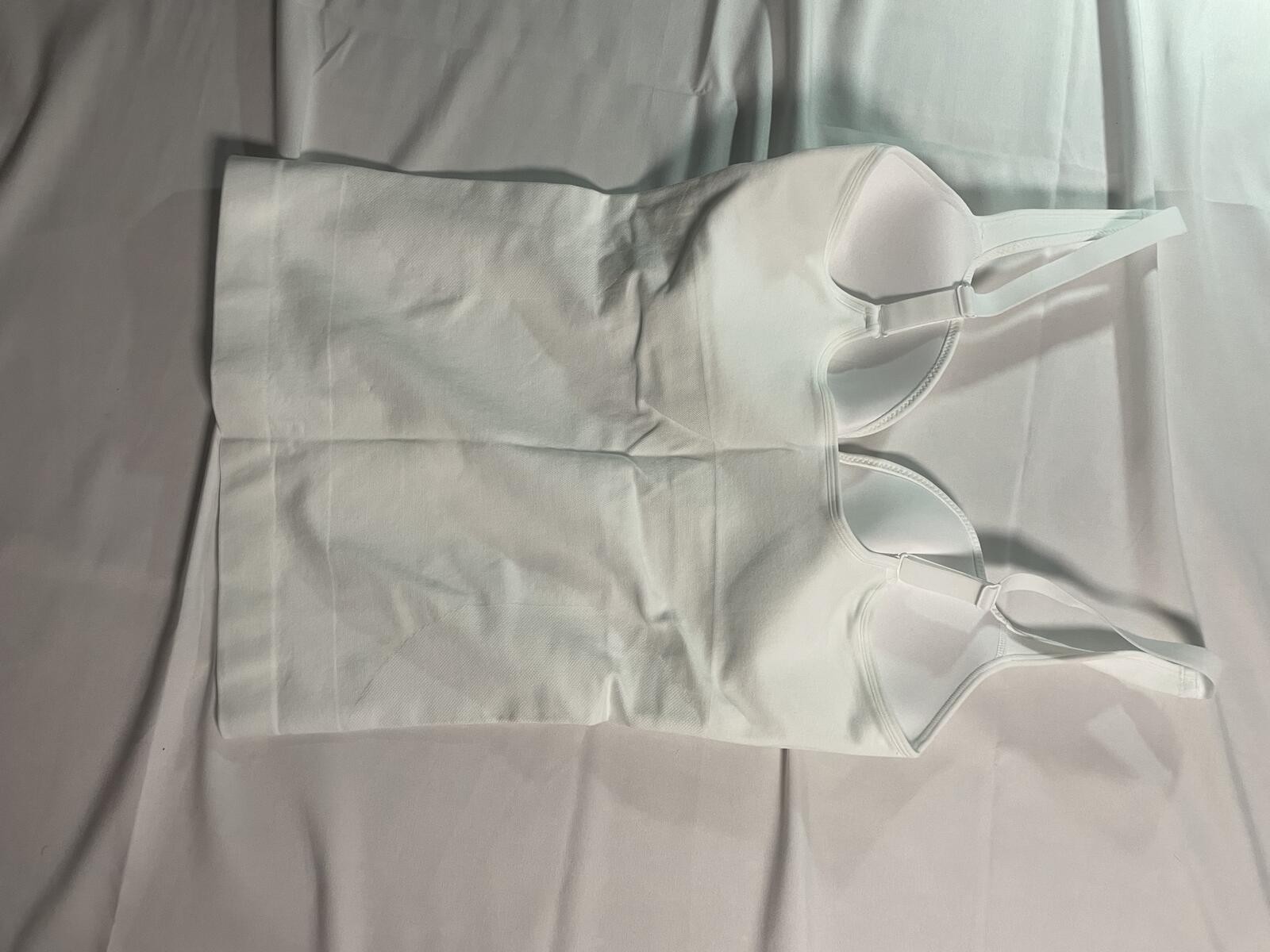 Shapermint Essentials Sweetheart Built-In Bra Shaper Cami White Women Size L NWT