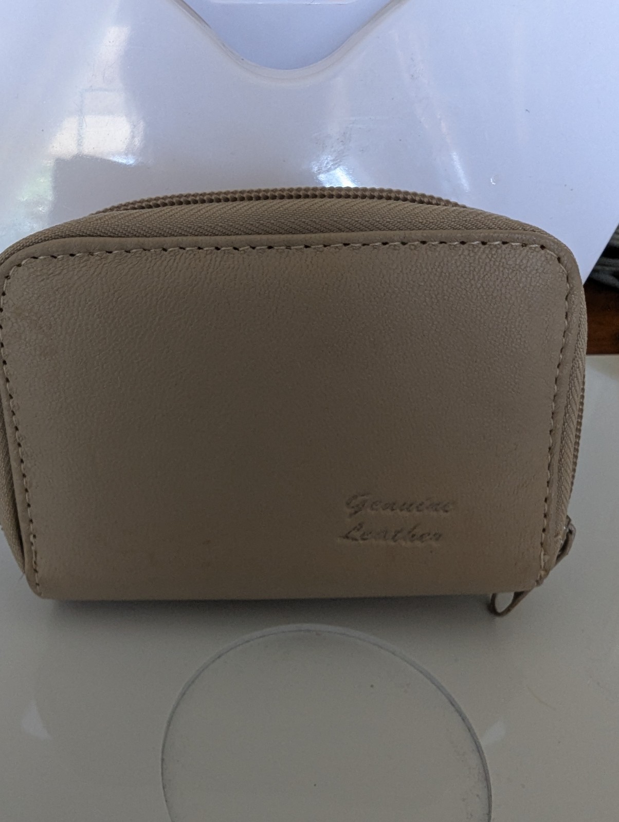 Two Zipper Leather Wallet