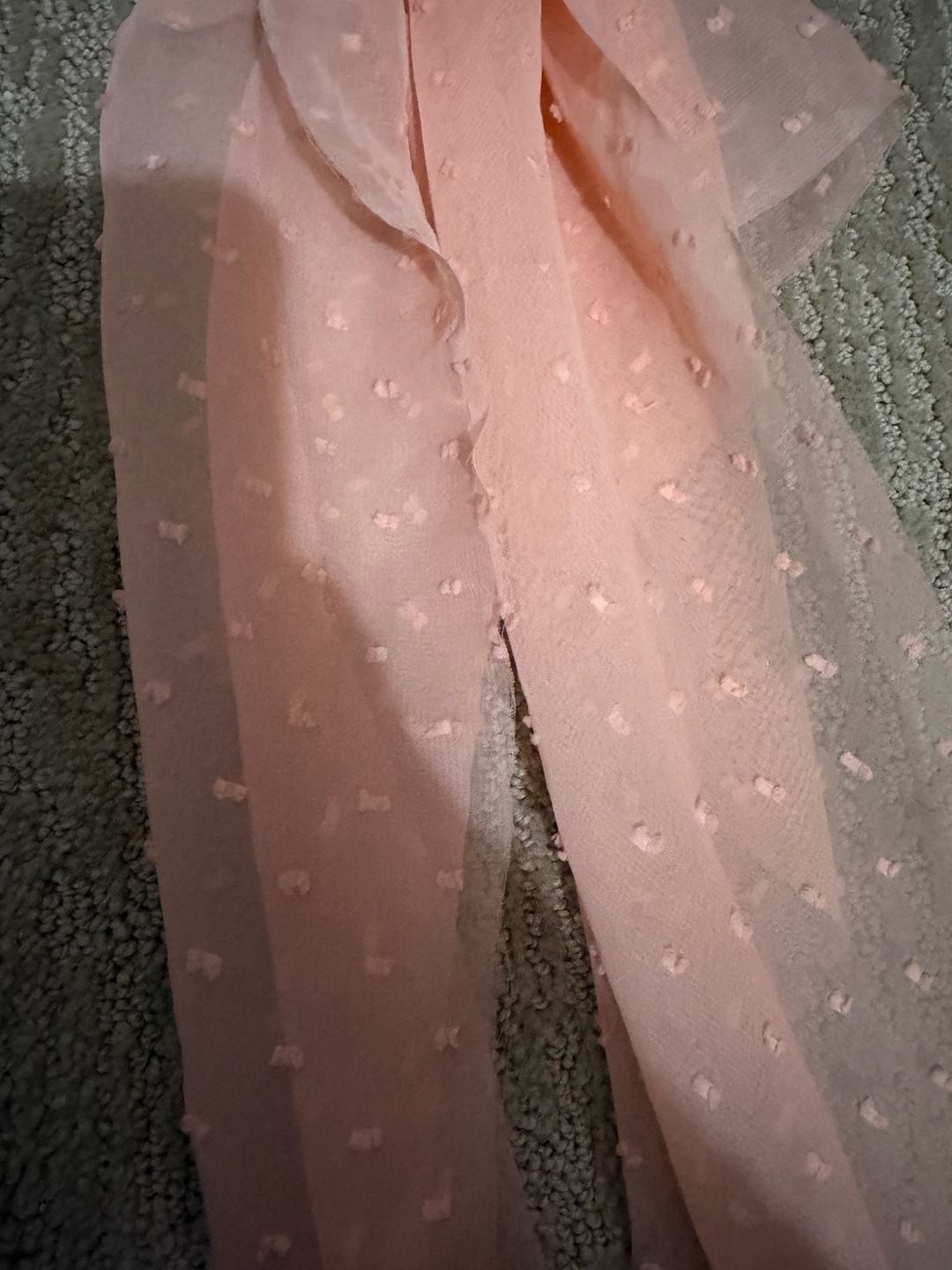 Hair Clips Pink Swiss Dot Chiffon Ribbon Scrunchie 1PCS #1