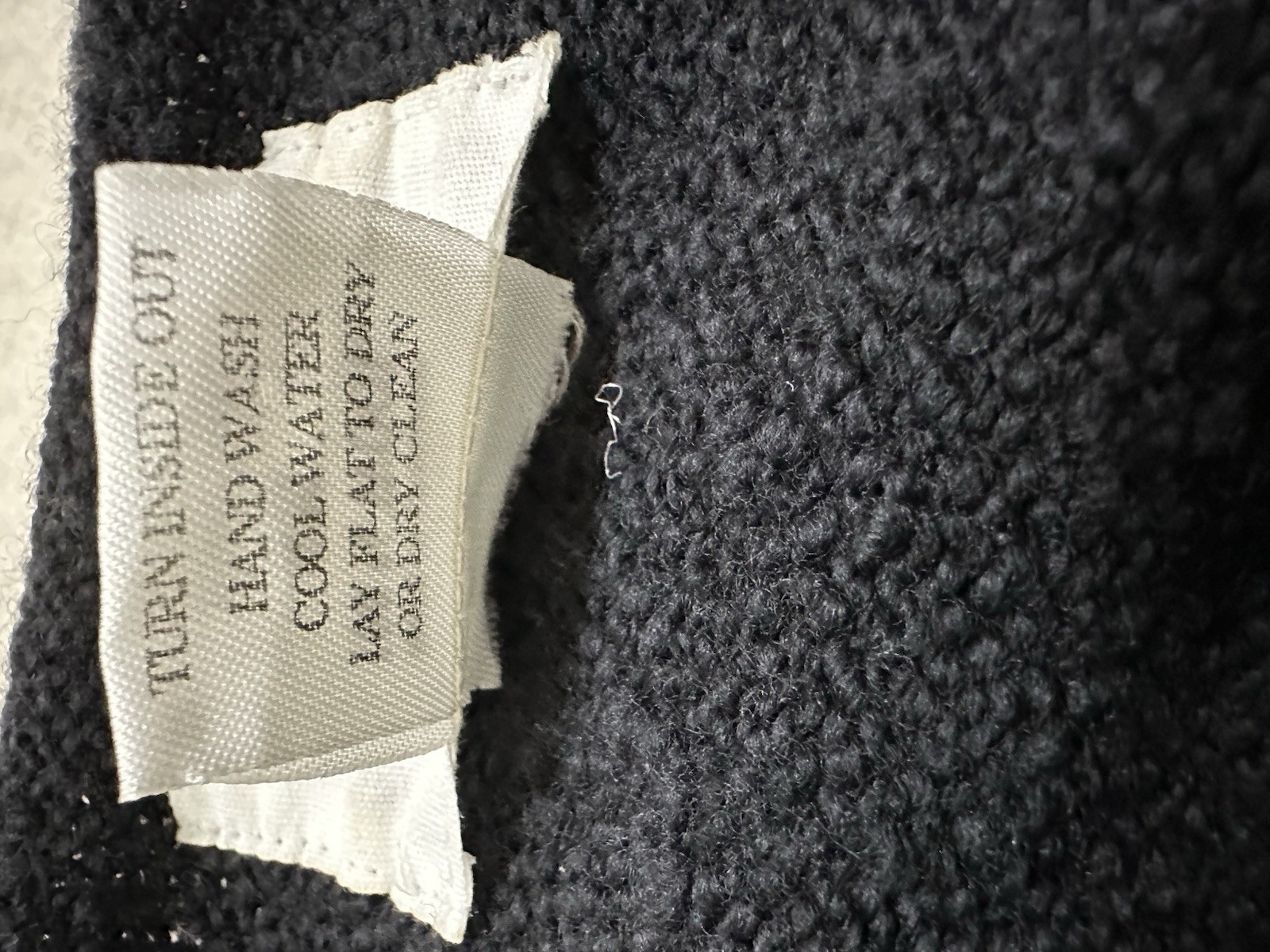 FLAX Women 100% wool black Sweater Size S/M pocket