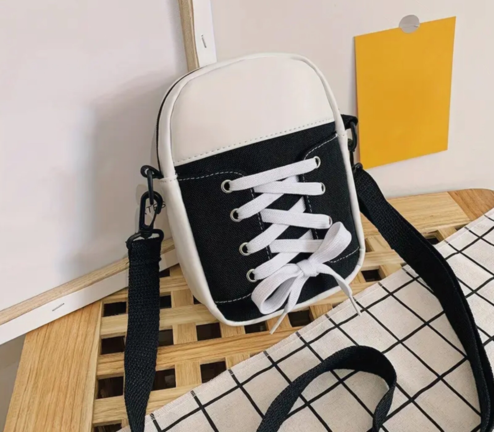 Lace Up Shoe Design Crossbody / Purse Great for sporting Events or Parties
