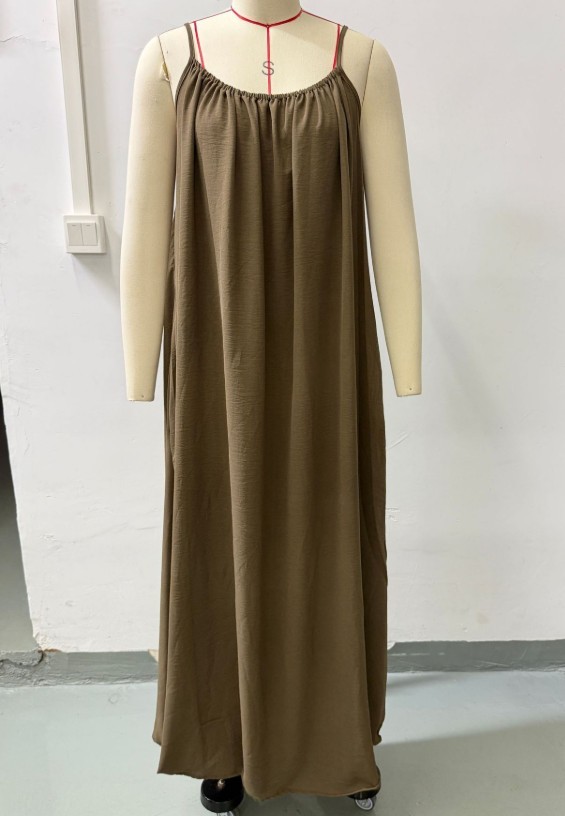 Summer Casual Wide Swing Hem Sleeveless Long Dress Relaxed Fit Floor Length Vaca