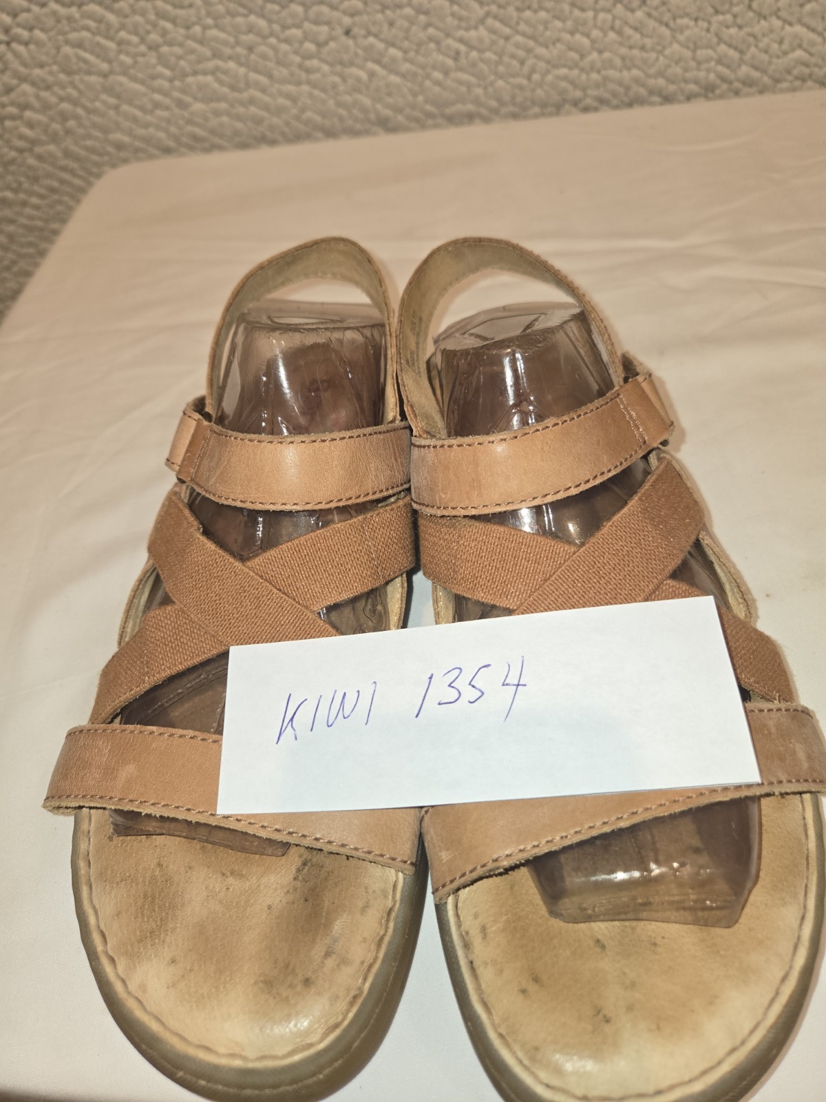 Born Manta Sandals Feature Brown Leather Straps And Elastic Gore Details For…
