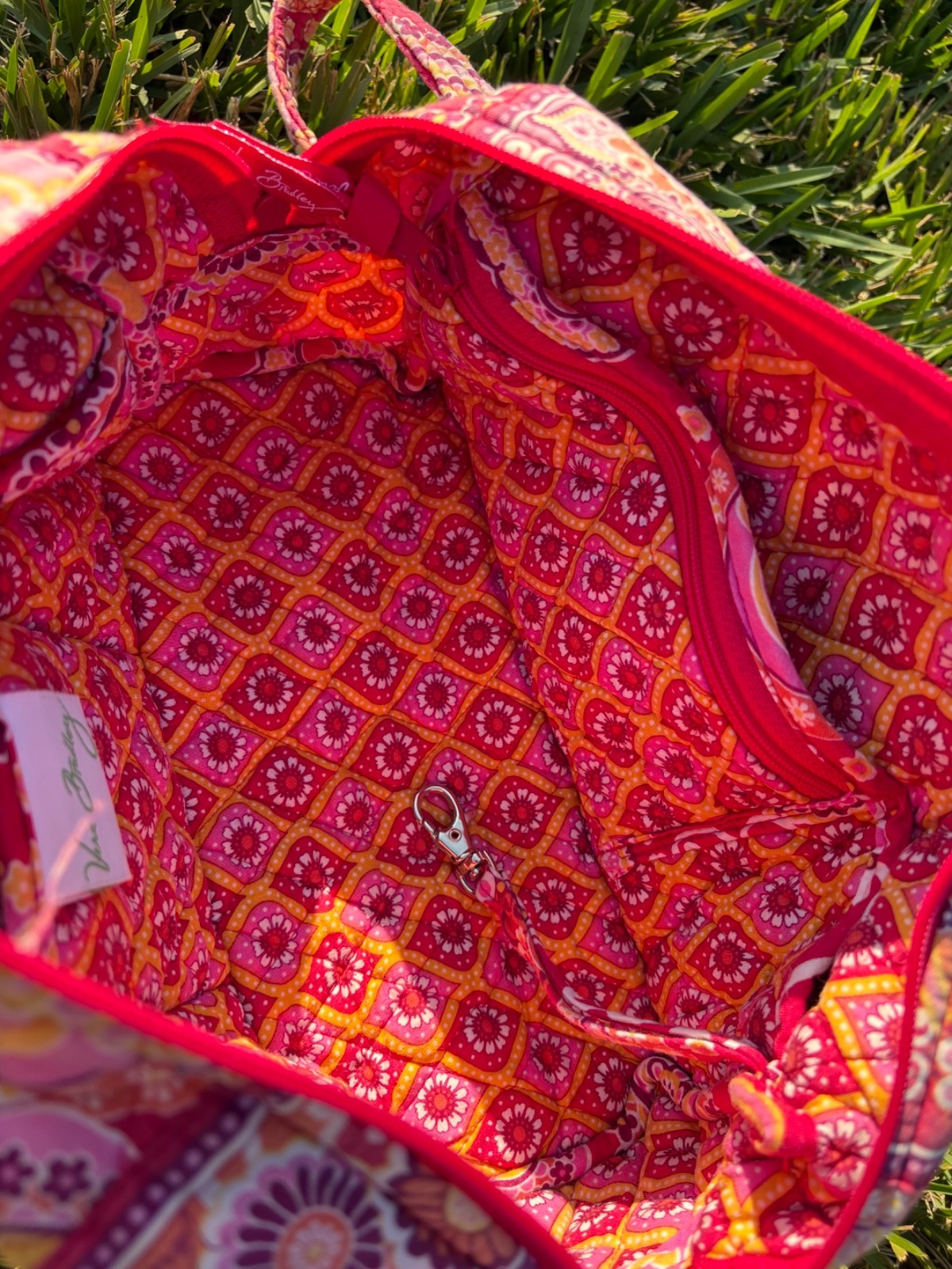 Vintage Vera Bradley Raspberry Fizz Mini Duffle Bag Retired Print