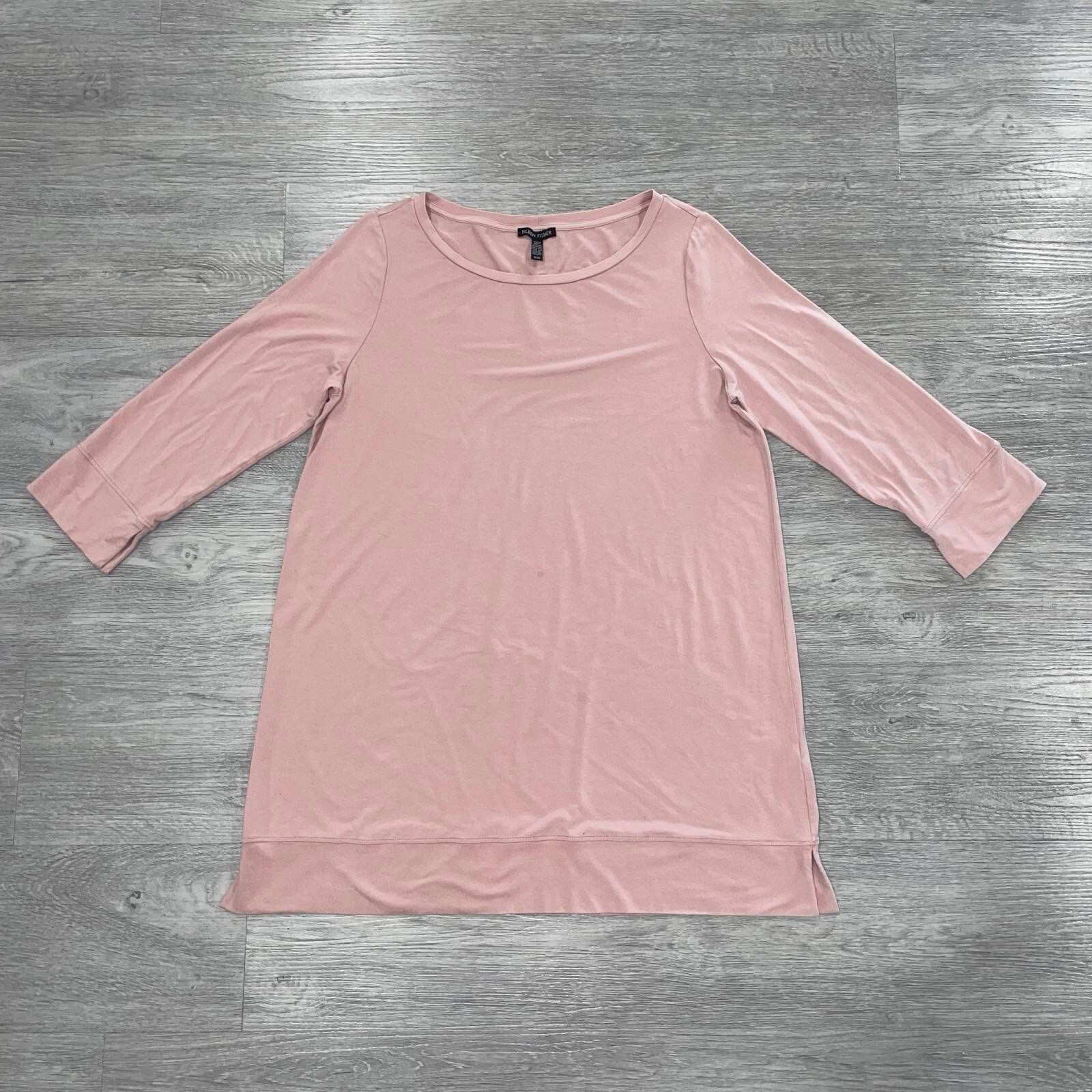Eileen Fisher Ballet Neck Tunic Stretchy Tencel Women’s Medium Shirt Blouse Top