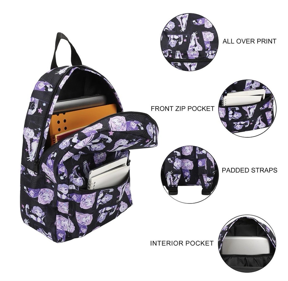 KPop Demon Hunters Huntrix 16 1/2-Inch Backpack