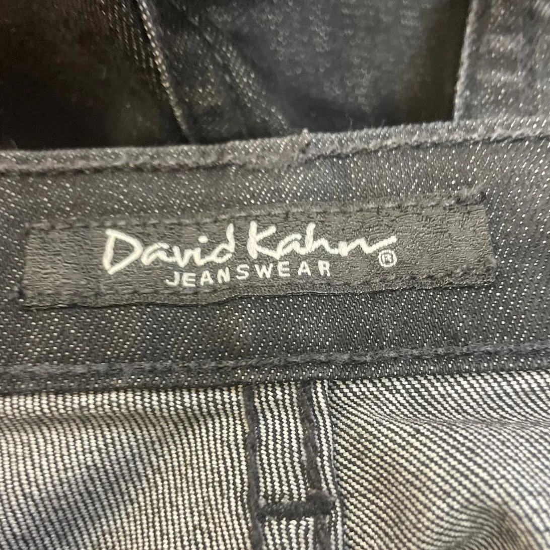 David Kahn Jeanswear Womens Size 6 Straight Leg Cotton Blend Black Denim Jeans
