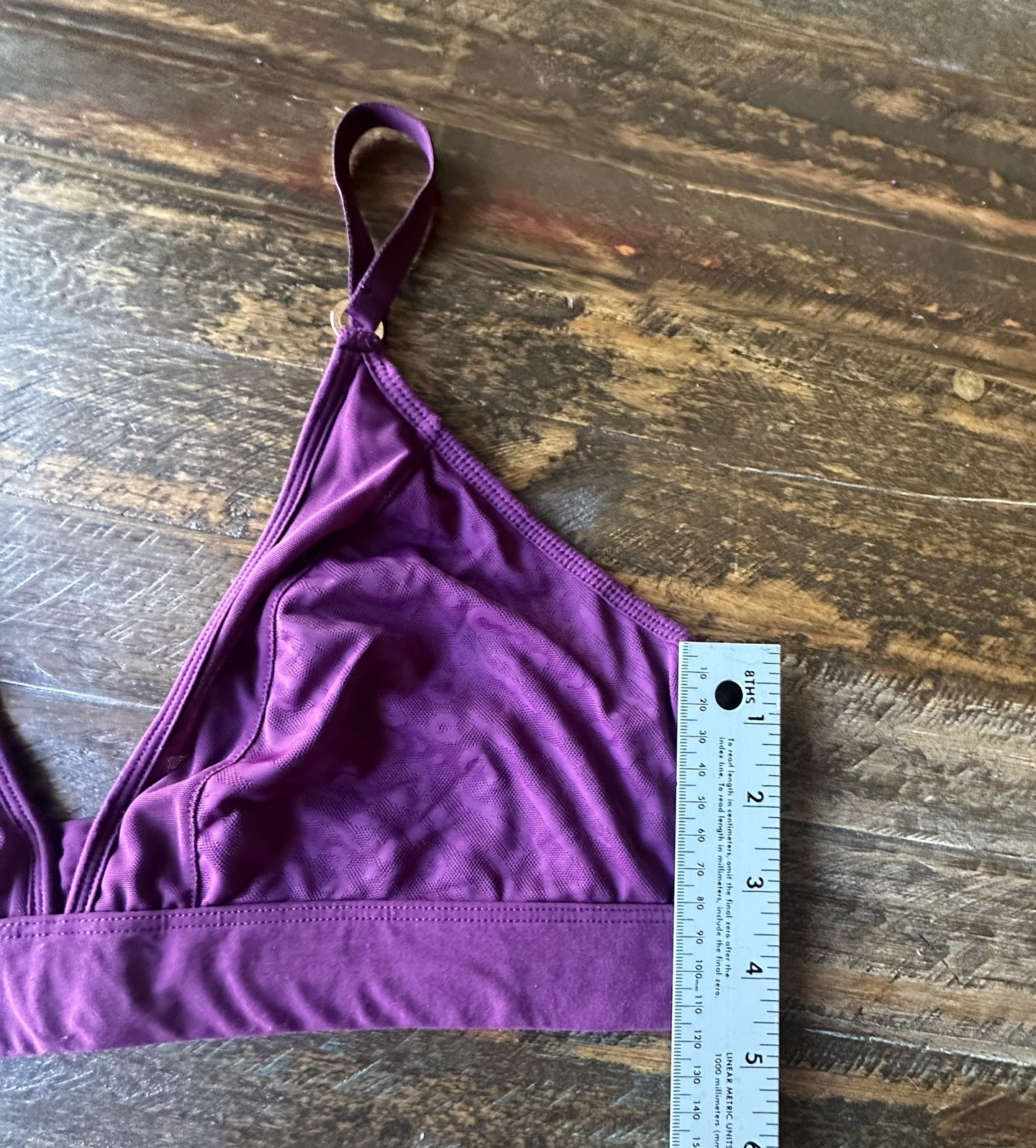 Sophia Vergara Intimates Bralette Hook&Eye Closure Purple