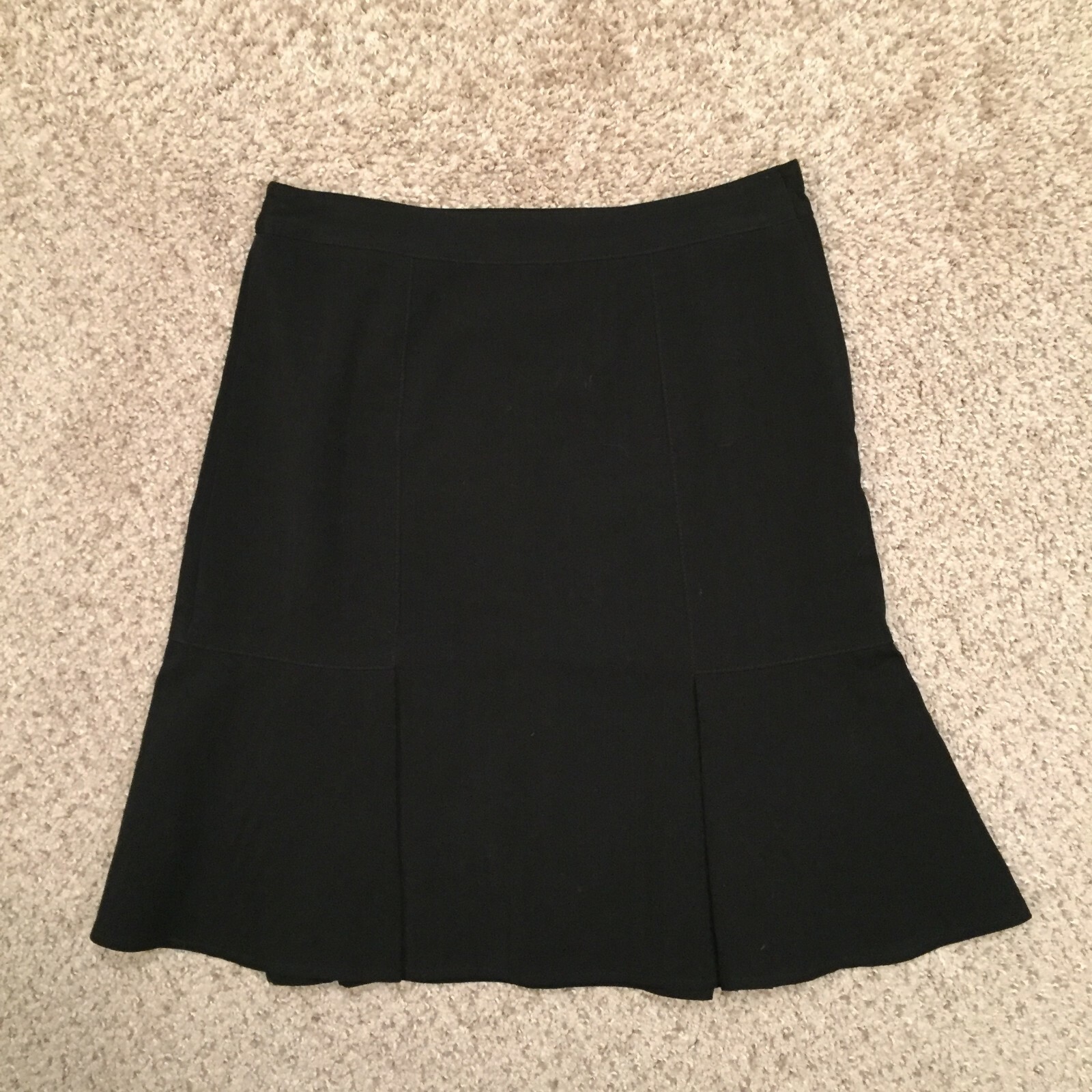 Wrapper Skirt Size 7 Black Knee Length Unlined Made In USA