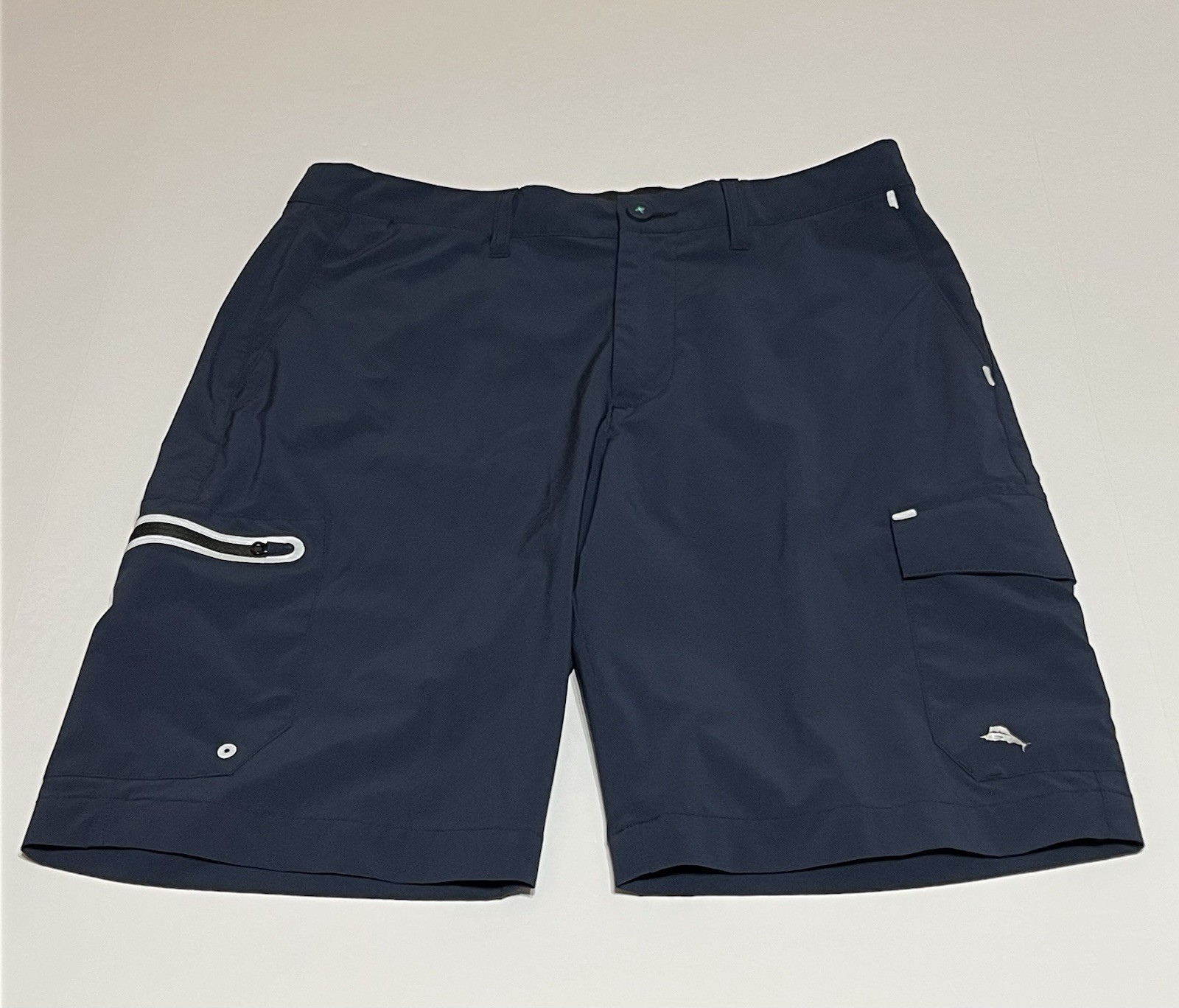 Tommy Bahama Shorts Men 32 Blue Island Zone Cayman Isles Cargo Hybird Trunks