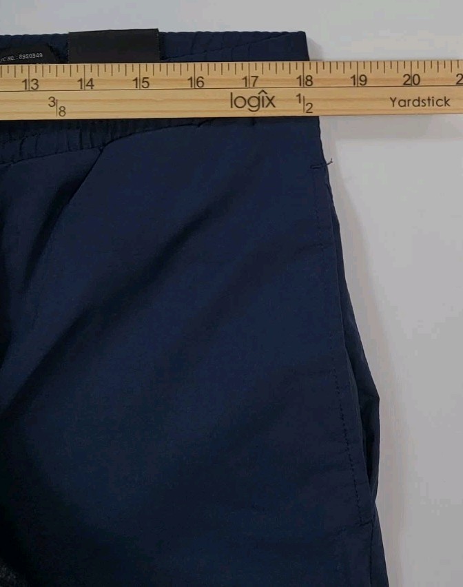 Black Ice Track Pants Mens Size Medium Navy blue Straight Leg Zippered Ankle