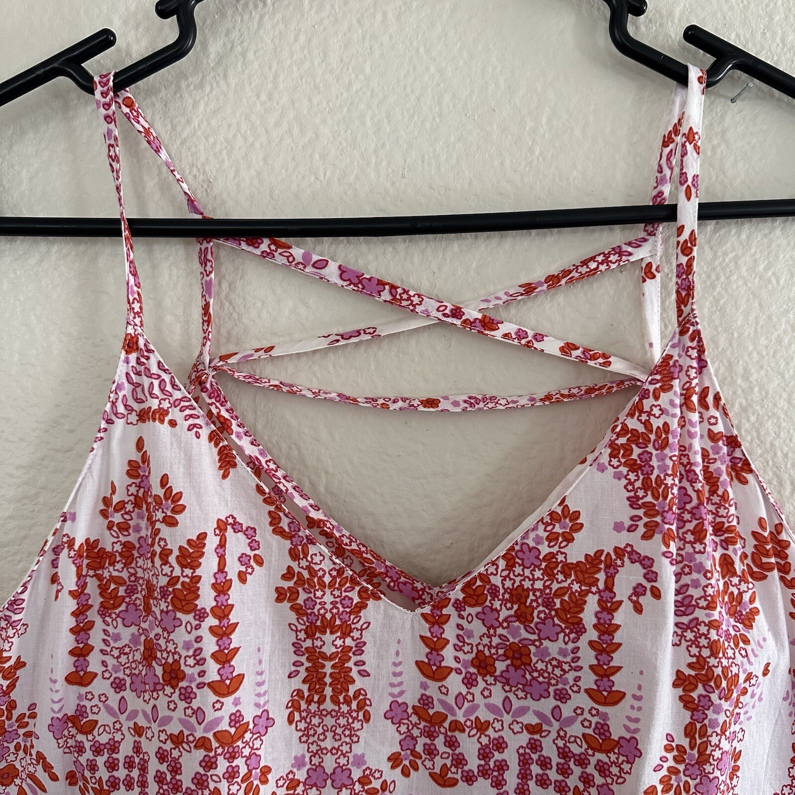 Plum Pretty Sugar Cotton Dress Sweet Love & Yonderflies Pattern Pink Size Medium