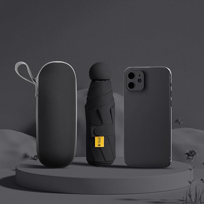 Ultra Light Mini Umbrella Phone Size Compact Pocket UV Protection Sun Rain purpl