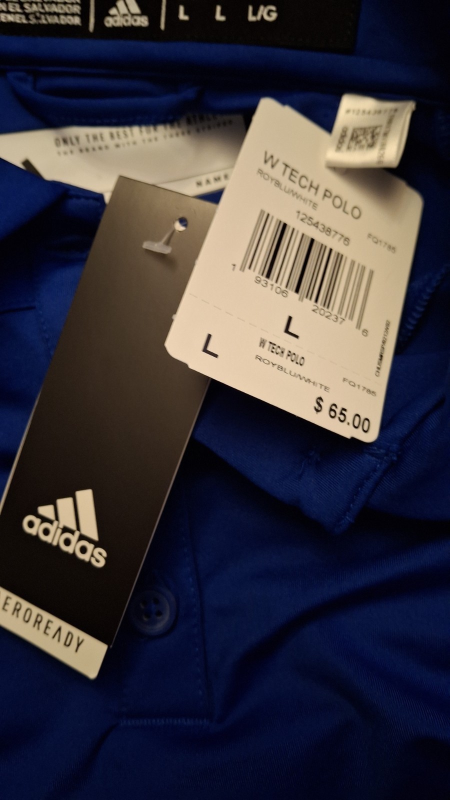 ADIDAS Womens Under The Lights Coaches Polo Shirt (fq1785) BLUE, LARGE