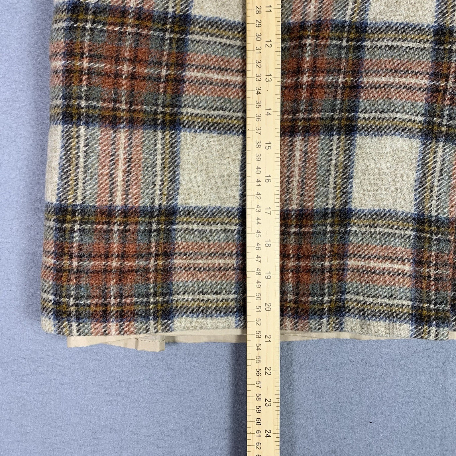 Womens Brown Check Wrap Front Boden British Tweed by Moon 100% Wool US 8L