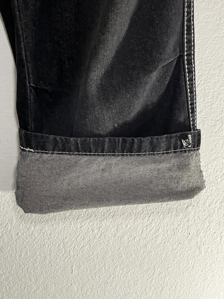 True Religion Men’s Jeans Size 46 Grey Black Contrast Stitch Horseshoe Denim
