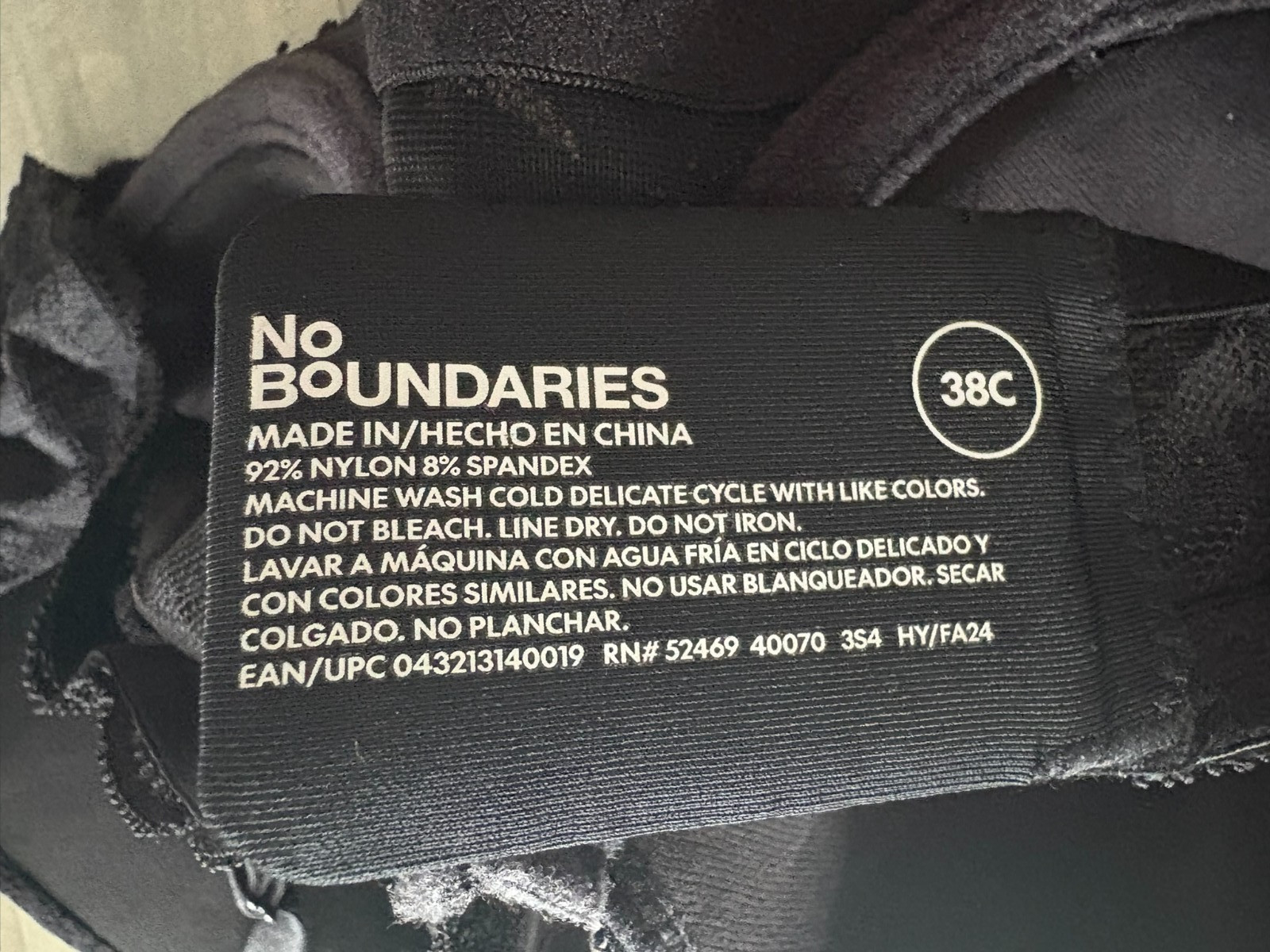 No Boundaries Lace Balconette Bra 38C Black Soot Sugarcup™ Padded Underwire