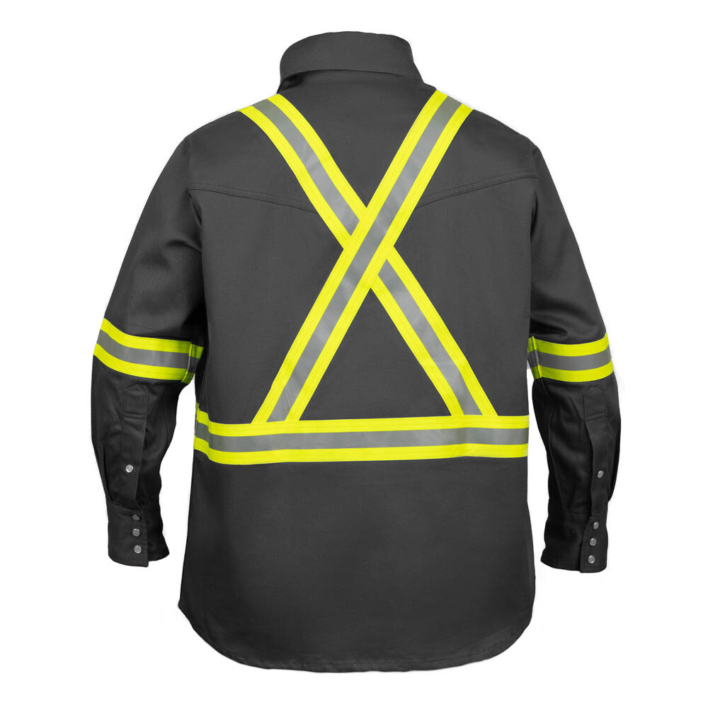 Flame Resistant FR High Visibility Hi Vis 100%C Light Weight Shirt