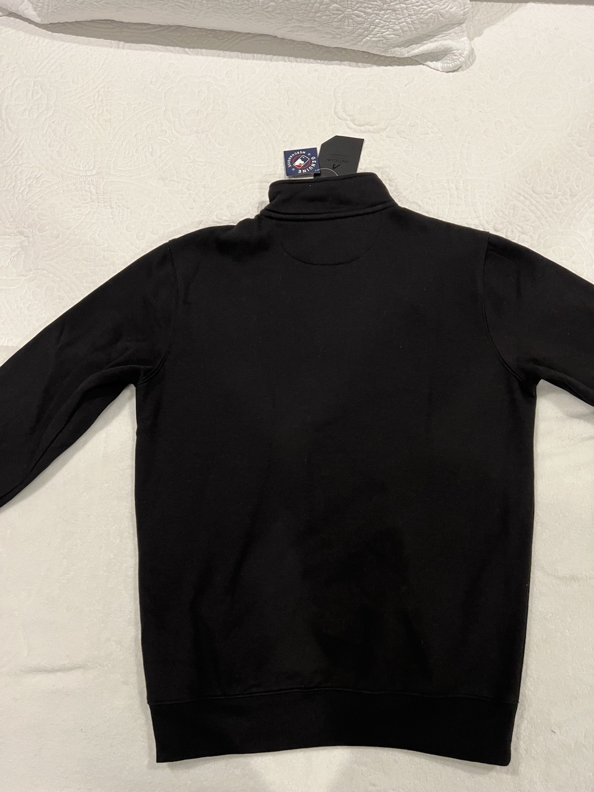 Antigua Chicago White 1/4 Zip Pull Over Sweatshirt Size Small
