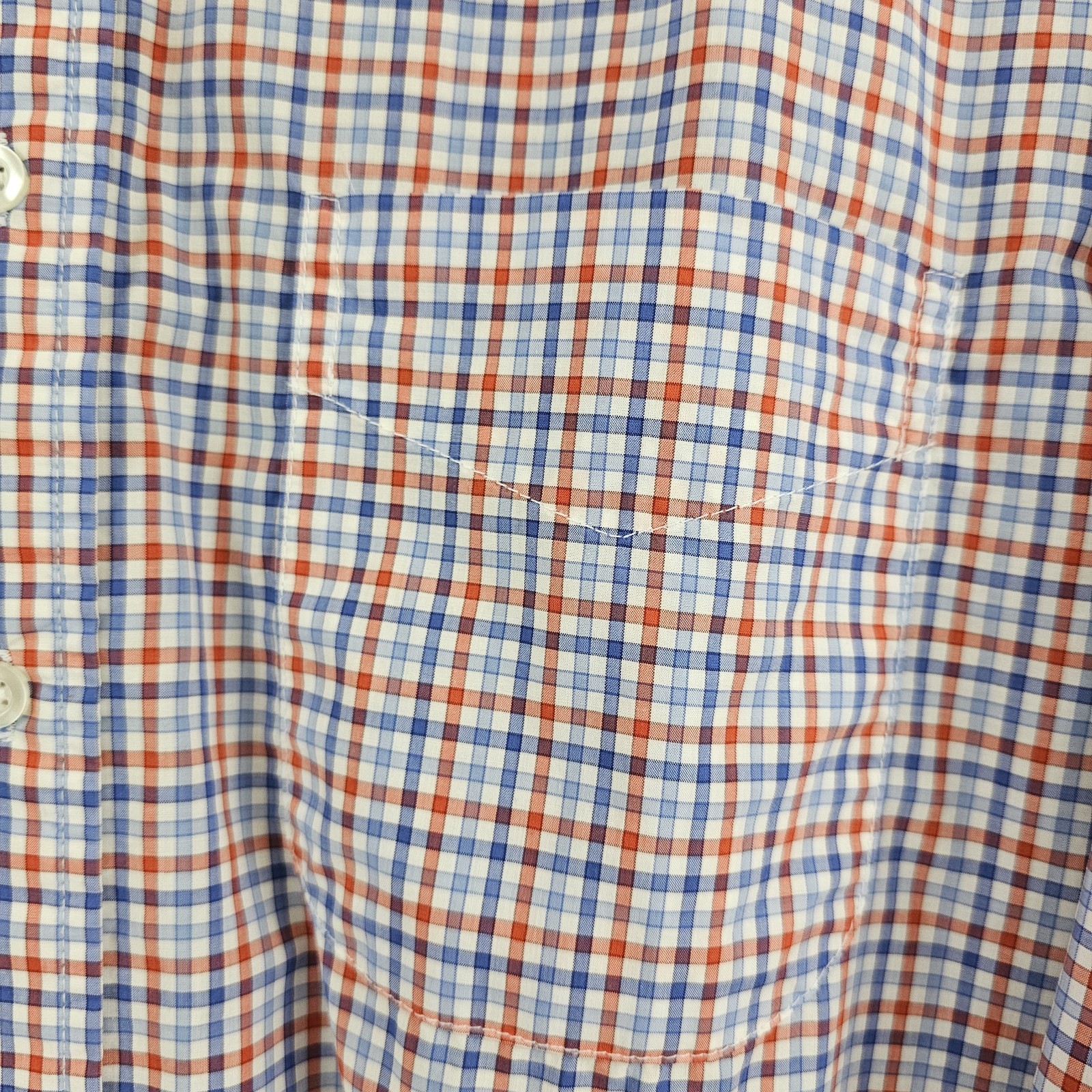 Kevin’s Plantation Men’s Checked Shirt Red Blue White Colorful Large