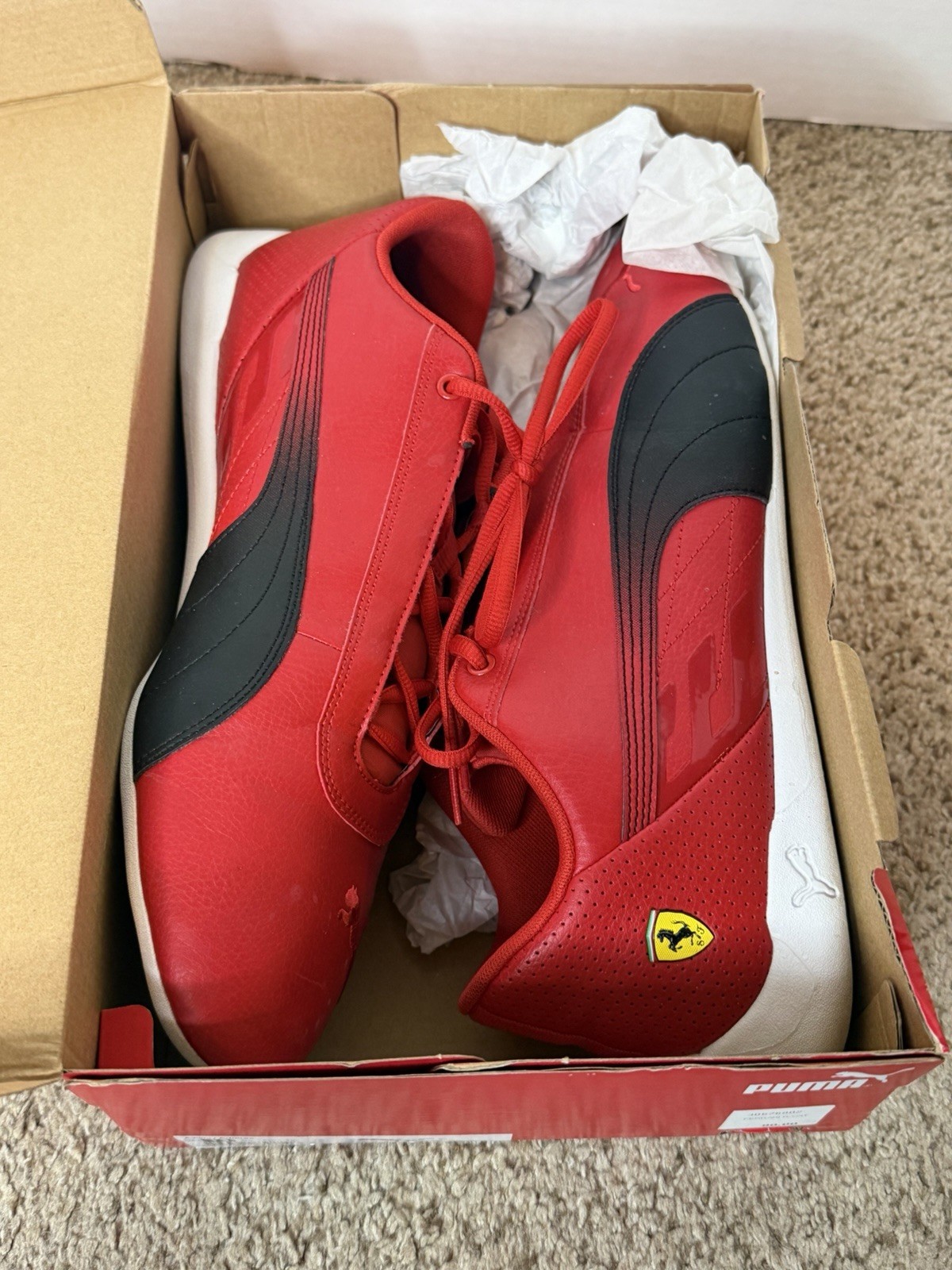 Size 13 Scuderia Ferrari x Puma R-Cat Machina Rosso Corsa