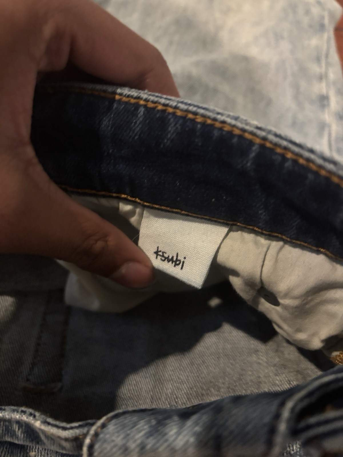 Straight Light Blue Ksubi Jeans No Distressed Size 32