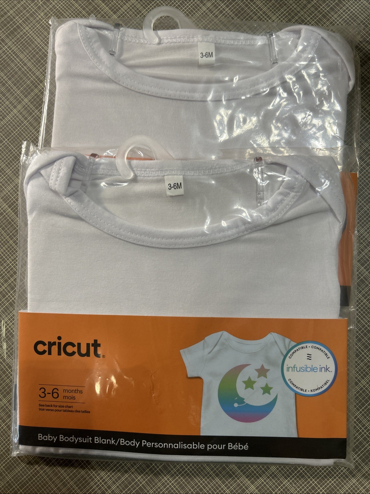 2 Piece Cricut Bodysuit For Infusible Ink 3-6 Month